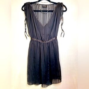 Sheer black throw over dress